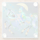 Verzauberte Pferdereiten Glasuntersetzer (Rückseite)