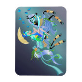 Verzauberte Pferdereiten Magnet (Vertikal)