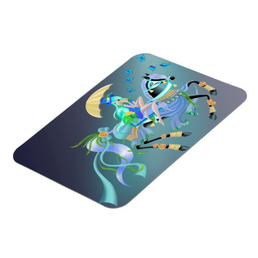 Verzauberte Pferdereiten Magnet (Linke Seite)