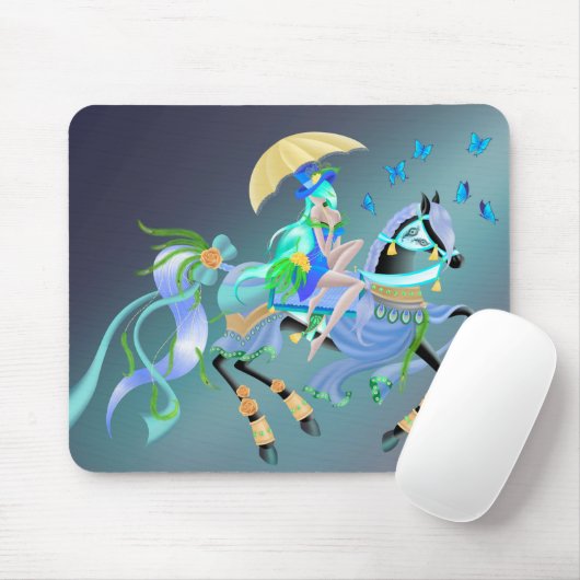 Verzauberte Pferdereiten Mousepad (Mit Mouse)