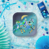 Verzauberte Pferdereiten Pappteller (Party)