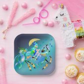 Verzauberte Pferdereiten Pappteller (Party)