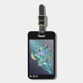 Verzauberte Pferdereiten - Puck Showgirl Gepäckanhänger (Vorderseite vertikal)