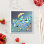 Verzauberte Pferdereiten Serviette (Beispiel)