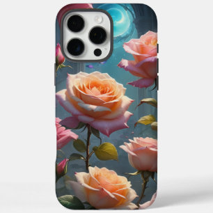 Verzauberte Pfirsich-Rosa Rosen iPhone 16 Pro Max Hülle