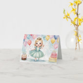 Verzauberte Prinzessin Birthday Extravaganza Karte (Gelbe Blume)