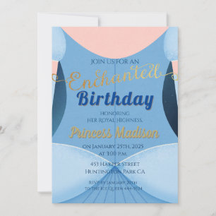 Verzauberte Prinzessinnen-Geburtstagseinladung Einladung