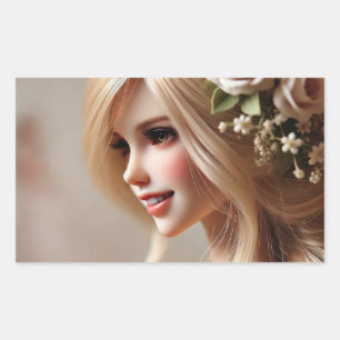 "Verzauberte Puppen: Wächter der Träume und Wertvo Rechteckiger Aufkleber