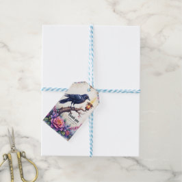 Verzauberte Raben-Hochzeit-Kollektion Geschenkanhänger