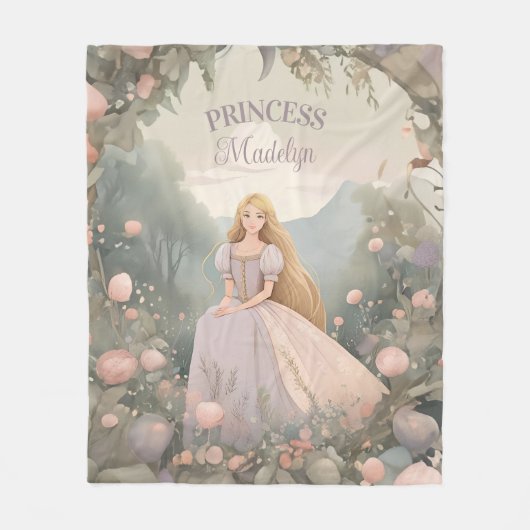 Verzauberte Rapunzel Princess Fleecedecke (Vorderseite)