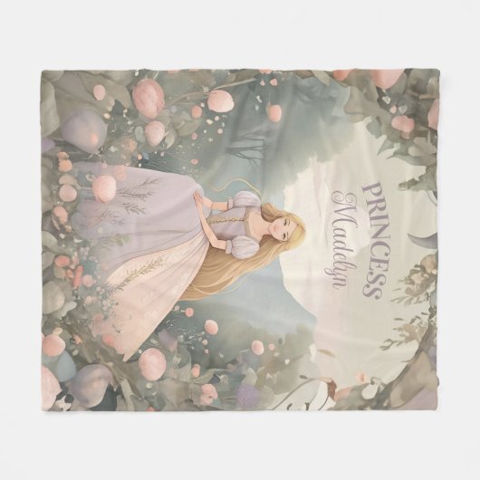 Verzauberte Rapunzel Princess Fleecedecke (Vorderseite (Horizontal))