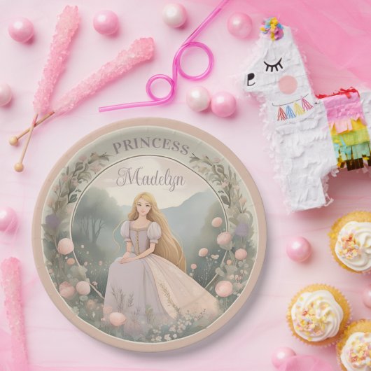 Verzauberte Rapunzel Princess Pappteller (Party)