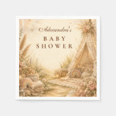 Verzauberte Regenbogen-Boho-Baby-Party Serviette (Vorderseite)