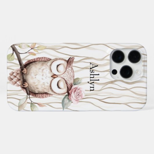 Verzauberte rosa Blume iPhone Hülle (Rückseite (Horizontal))