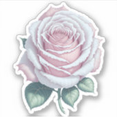 Verzauberte Rosa Rose Aufkleber (Vorderseite)