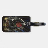 Verzauberte Rose Gepäckanhänger (Rückseite horizontal)