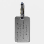 Verzauberte Rose Gepäckanhänger (Rückseite vertikal)