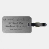 Verzauberte Rose Gepäckanhänger (Rückseite horizontal)