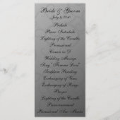 Verzauberte Rose Hochzeitskarte Programm (Rückseite)