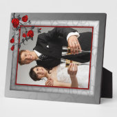 Verzauberte Rose Hochzeitsplatz Fotoplatte (Seite)