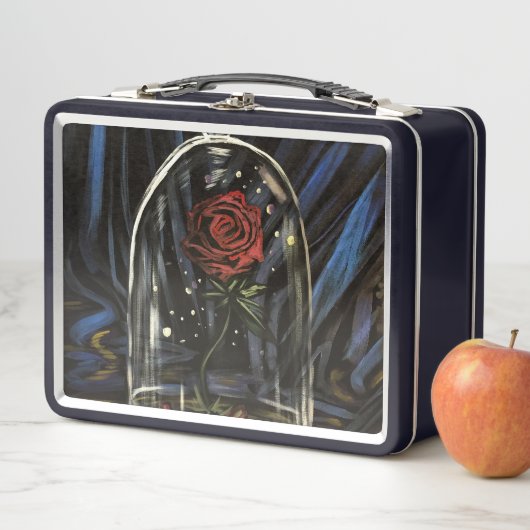 Verzauberte Rose Metall Brotdose (Beispiel)