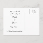 Verzauberte Rose Save the Date Postkarte (Rückseite)