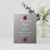 Verzauberte Rose Save the Date Postkarte (Stehend Vorderseite)