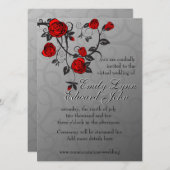 Verzauberte Rose Virtual Wedding Einladung (Vorne/Hinten)