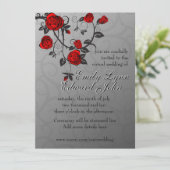 Verzauberte Rose Virtual Wedding Einladung (Stehend Vorderseite)