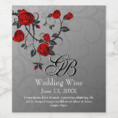 Verzauberte Rose Weinetikett (Einzelnes Label)