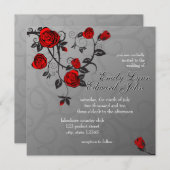 Verzauberte Rose zum Hochzeitsempfang Einladung (Vorne/Hinten)