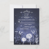 Verzauberte RSVP-Karte mit zwei Sky Stars und Foli RSVP Karte (Vorderseite)