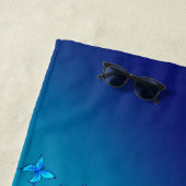 Verzauberte Schmetterlinge - Blau Strandtuch (Beispiel)