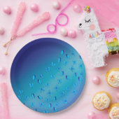 Verzauberte Schmetterlinge, blaue Papierplatte Pappteller (Party)