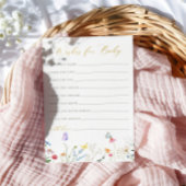 Verzauberte Schmetterlinge Blumenwünsche für Baby Hinweiskarte