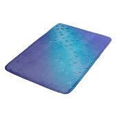 Verzauberte Schmetterlinge Double Blue Badematte (Schrägansicht)