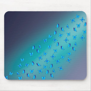 Verzauberte Schmetterlinge Grüne Maus Mat Mousepad