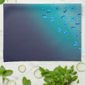 Verzauberte Schmetterlinge Grünes Teetuch Geschirrtuch (Gefaltet)