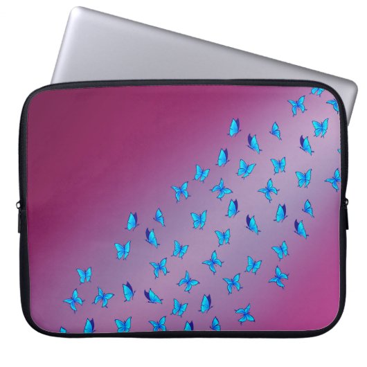 Verzauberte Schmetterlinge Laptopschutzhülle (Vorderseite)
