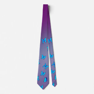 Verzauberte Schmetterlinge Lila Neck Tie Krawatte