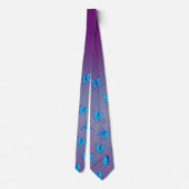 Verzauberte Schmetterlinge Lila Neck Tie Krawatte (Rückseite)
