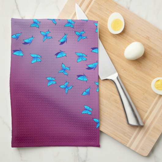 Verzauberte Schmetterlinge Rosa Teetücher Geschirrtuch (Viertel Falte)
