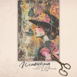 Verzauberte SchmetterlingsLady | Floral Ephemera C Seidenpapier