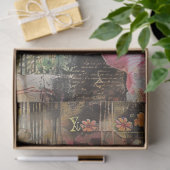 Verzauberte SchmetterlingsLady | Floral Ephemera C Seidenpapier (Geschenk)