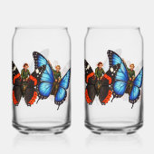 Verzauberte Schmetterlingsreiter-Fee Glas (Vorderseite)