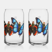 Verzauberte Schmetterlingsreiter-Fee Glas (Rückseite)