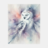 Verzauberte Schneeauge in Wasserfarbe Fleecedecke (Vorderseite)