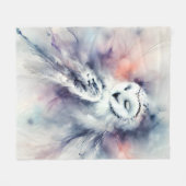 Verzauberte Schneeauge in Wasserfarbe Fleecedecke (Vorderseite (Horizontal))