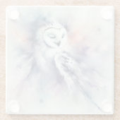 Verzauberte Schneeauge in Wasserfarbe Glasuntersetzer (Rückseite)