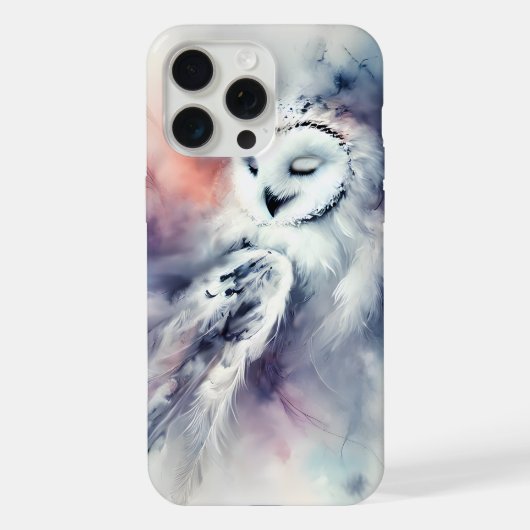 Verzauberte Schneeauge in Wasserfarbe iPhone Hülle (Rückseite)